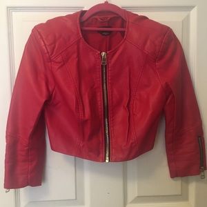 *CLOSING SALE* Bebe cropped leather jacket